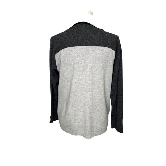 Le Tricot Perugia Made in Italy Blue Gray Medium Wmns Wool Silk Cashmere Sweater - Picture 4 of 6